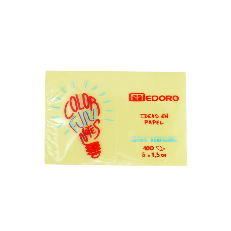 cintas-adhesivas-medoro TACO BANDERITA ADHES 100 H 7.5X5CM AMARI - Imagen 1