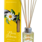 DIFUSOR SAPHIRUS 125 CC FLORES BLANCAS