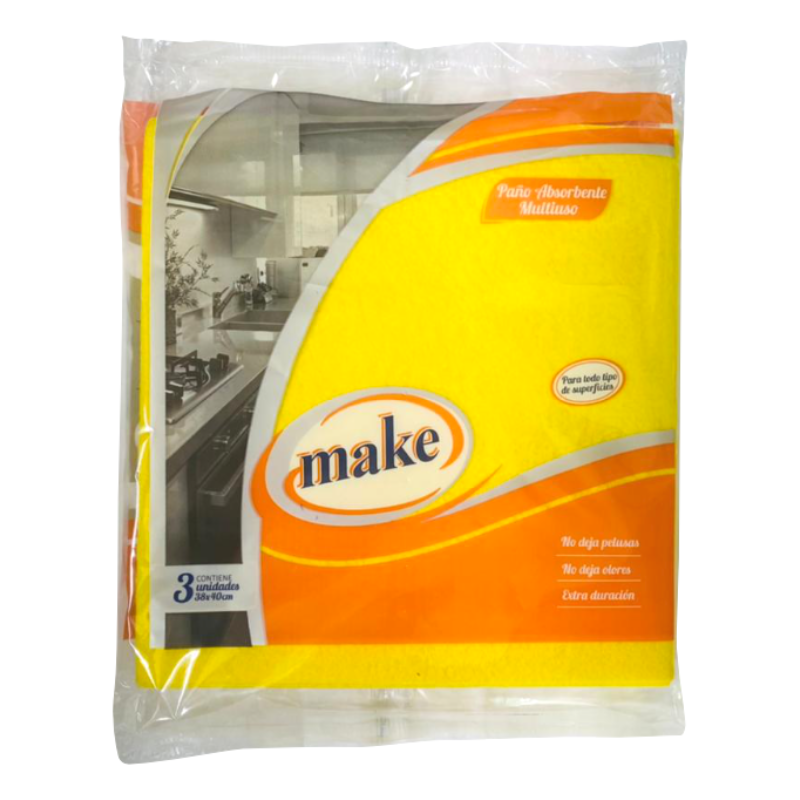 paño-make-abs PAÑO AMARILLO MAKE X 3 UNIDADES - Imagen 1