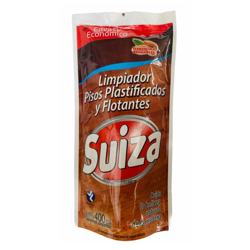 limpiapiso flotante suiza almendra CERA SUIZA PISOS PLASTIFICAD D/PACK 400 ML - Imagen 1