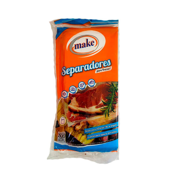 SEPARADORES P/ FREEZER X 200 UNI - 20X25 CM MAKE - Imagen 1