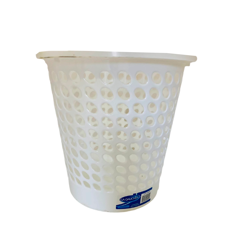 cesto-blanco-circulos-la-gauchita CESTO PAPELERO 9.5 LITROS LA GAUCHITA - Imagen 1