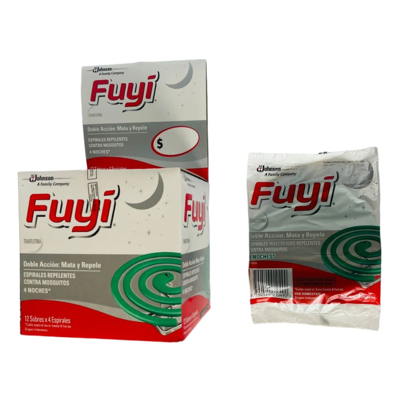 espiral fuji RAID / FUYI ESPIRALES VERDES 12 SOBRES X 4 ESPIRALES CADA UNO - Imagen 1