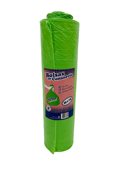 rollo_80x110-removebg-preview BOLSA GREEN PLAST EN ROLLO 80x110 VERDE x 10 - BULTO: 15 PAQUETES. - Imagen 1
