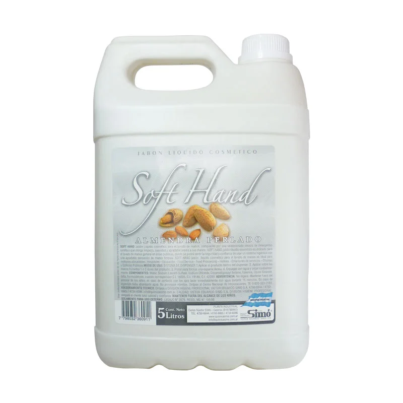 soft-hand-almendras.jpg a - SOFT HAND JABON LIQUIDO PARA MANOS ALMENDRA X 5L - Imagen 1