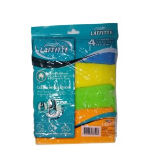 PAÑO MICROFIBRA PACK X4 30X30CM LAFFITTE