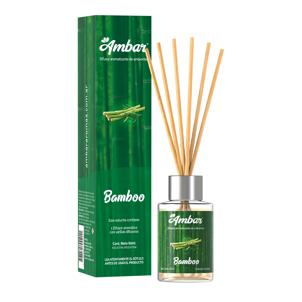 20260714-difusor-mini-bamboo-ambar-fb-post.webp MINI DIFUSOR AROMATICO BAMBOO 60ML AMBAR - Imagen 1