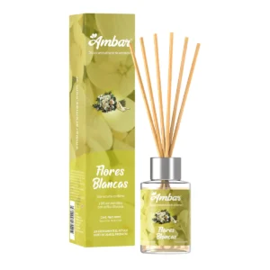 MINI DIFUSOR AROMATICO FLORES BLANCAS 60ML AMBAR