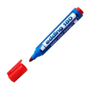 MARCADOR EDDING 180 PUNTA REDONDA ROJO